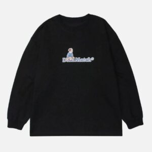 Anime Boy Lettered Sweatshirt